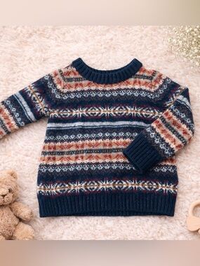 Old Navy 6-12M Multicolor Patterned Sweater